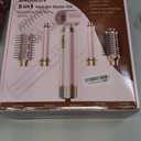 5 in 1 Blow Dryer Brush Set, Upgrade Hair Dryer & Blow Dryer Brush & Air Curling Wrap & Paddle Brush, Detachable Hot Air Brush Styling Tools, High Speed Travel Hair Volumizer Straightener Curler Pink