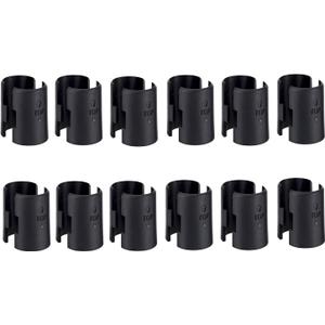24 Pcs 12 Pairs Wire Shelving Shelf Lock Clips for 1 Inch Post - Shelving Sleeves Replacements for Wire Shelving System (1 Inch Dia)