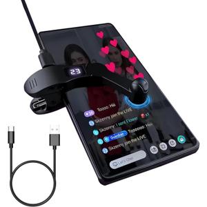 Auto Clicker for iPhone & TikTok Live - Auto Tap, Auto Screen Tapper for Smart Phone, Customizable Timing for Social Media, Broadcasts Likes, Lightning Deal, Reward Task (Black)