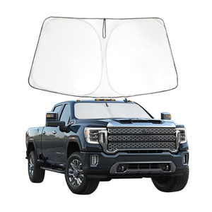 ROCCS Foldable Windshield Sunshade fit for 2019 2020 2021 2022 2023 2024 2025 2026 GMC Sierra 1500 2500 3500 SLT AT4 Denali,Front Window Sun Shade Shield Cover UV Ray Reflector Sun Visor
