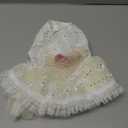 FLAdorepet Luxury Rose Lace Dog Dress with Leash Ring,Pet Bride Costume Clothes for Small Dogs Girls,Formal Dog Wedding Party Dresses Apparel (White, Small(Chest 14.1"|Weight 4-6Lbs))