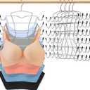 Tank Top Hangers Space Saving,Hanging Closet Organizer,6 Tiers Bra Hangers with 360 Swivel Hook,Closet Organizers and Storage,Dorm Room Essentials for Girls-4 Pack