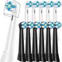 12 Pcs IO Replacement Heads Compatible with Oral B IO 2 3 4 5 6 7 8 9 10 Deep Clean Series, Brush Heads for Gum Care Compatible with Oral B IO (Black/White)