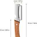 3 x Vegetable Peeler with Wooden Handle and Bottle Opener, 2-in-1 Stainless Steel Kitchen Tool for Fruits, Potatoes, Pumpkins, 2 Pack