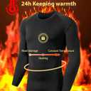 5 Pack Men's Thermal Compression Shirts Fleece Lined Long Sleeve Top Large