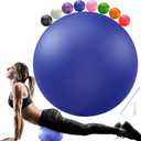 Soft Pilates Ball 9 Inch, Ideal Small Exercise Ball Between Knee Squeeze for Physical Therapy Yoga Core Medicine Abs Pt Bouncy, Mini Rubber Fitball Barre Workout Equipment for Women Men Kid Toddler (Blue)