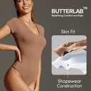 IUGA Bodysuits for Women Tummy Control Body Suits for Womens Compression Slimming Thong Bodysuit V Neck, XXL