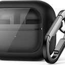 SURITCH for Samsung Galaxy Buds 3 Pro (2024) / Buds 3 (2024) / Buds3 FE (2025) Case, Magnetic Bumper Cases, Rugged Shockproof Protective Covers with Carabiner & Cleaning Kit & Removal Tool, Black