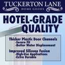 TUCKERTON Lane Glass Door Seal Strip, Soft Shower Door Sweep to Stop Leaks, Shower Silicone Seal Strip (H Type 1/2 (5 Pack))