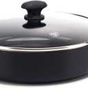 GreenLife Sandstone Healthy Ceramic Nonstick 5 Quart Saute Pan, PFAS-Free, Dishwasher Safe, Black