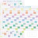 24" x 36" Exellewis 2026 Wall Calendar, Folded Large Paper Yearly Planner 12 Months, January to December 2026, 2-Sided Reversible Horizontal/Vertical School Office Business Year Calendar