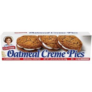 Little Debbie Oatmeal Creme Pies, 72 Soft Oatmeal Cookies with Creme (6 Boxes), 1.01 Pound (Pack of 6), Best Before: May/19/25