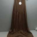 ANRABESS Womens Summer Maxi Dresses Fit & Flare Flowy V Neck Sleeveless Swing Casual Tiered Beach Sundress with Pockets (Large, Coffee)