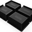 Bed Risers 2 Inch Heavy Duty, Oversized Furnitures Risers 2 inch Support 6000 lbs, Bed Table Rising Blocks, Fits for Couch, Sofa, Chair, Furniture Lifts (Black 4 Pack, 2 inch)