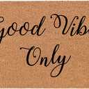 Coir Doormat Front Door Mat New Home Closing Housewarming Gift Good Vibes Only (30" x 18" Standard)