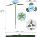 25PCS Rose Artificial Flower Heads 7 CM 2.75 in Velvet Rose Flowers Real Look Rose Flower Heads for DIY Wedding Home Party Baby Shower Decor (Light Blue)