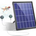 Biling Solar Pond Aerator with Battery Backup, Portable Design Solar Air Pump Pond Bubbler for Outdoor Fish Pond Stock Tank Aquarium (3W)