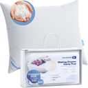 Continental Bedding | Harmony White Down Pillow | 550 Fill Power | 400 Thread Count Cotton Cover | Made in USA | Soft, Standard (Pack of 1)
