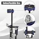 Drywall Stilts 15-23 Inch Height Adjustable Lifts Aluminum Tool for Painting Finishing Pruning Branches Cleaning - Black (15" - 23")