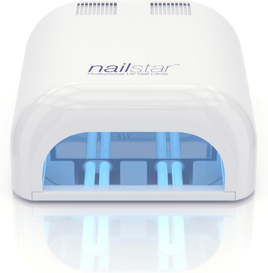 nailstar Professional 36 Watt UV Nail Dryer Nail Lamp for Gel with 120 and 180 Second Timers + 4 x 9W Bulbs Included