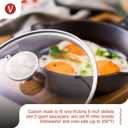 7.5-Inch Glass Lid for Victoria Round 8-Inch Cast Iron Skillet or Pan, Custom Made for Only Victoria Brand, Internal Diameter 7.5-Inch, External Diameter 8 Inch
