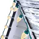 C9 Led Christmas String Lights 68Ft 100 LED with All in One Clips Outdoor Waterproof Strawberry Roof Lights, Commercial Grade Extendable for Indoor Outside Roofline Home Xmas Decoration, Warm White