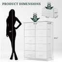 10-Drawer Dresser for Bedroom, Anti-Tip Tall Storage Organizer, 11.8"D x 31.4"W x 45.6"H