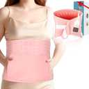 51" Heating Pad for Period Cramps Built with Hand Warmer Pocket, Controller Pocket & 9.84ft/3M Extra-Long Cord, Adj. Temp Timer Auto Shut Off Wrap Around Heated Pad for Women Back Abdomen Pain Relief