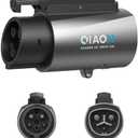 QIAO Tesla to J1772 Charging Adapter, Max 80A 250V AC - Silver Plated NACS Converter for Efficient Level 2 EV Charging, Compatible with Tesla Wall, Destination, and Mobile Connectors (Light Gray)