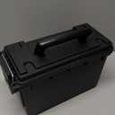 Sheffield 12629 Ammo Storage Box, Stackable .30 Cal Field Boxes, Water and Dust Resistant, Lockable Storage Box with Handle, Secures Hunting Gear, Supplies, and Bullets, Made in USA, Black, 1-Pack