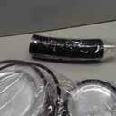 I00000 210 Pcs Clear and Black Plastic Plates, Halloween Disposable Dinnerware Set, Include 30 Dinner 30 Dessert Plates,30 Plastic Cups 9 OZ,30 Pre Rolled Napkins with Cutlery for Halloween Party