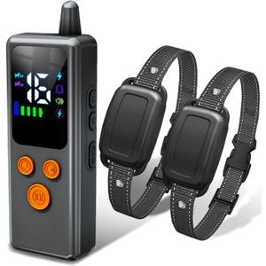 Dog Training Collar with Remote - 5000ft Waterproof Dog Shock Collars 2 Dogs for Large Medium Small Dogs Rechargeable E Collars for Dogs Training with Beep Vibration Humane Shock(1-16) Mode