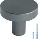 10 Pack Grey Cabinet Knobs Dresser Knobs, Solid Kitchen Cabinet Knobs Drawer Knobs, Metal Grey Knob for Cabinets and Drawers (Gray)
