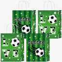 W WINTMING 16Pcs Soccer Gift Bags Team Party Favor Bag for Treat Candy Snack Soccer Goodie Bags with Handles Small Paper Bag for Sports Events Birthday (soccer2), 8.66 x 6.3 x 3.15 inches