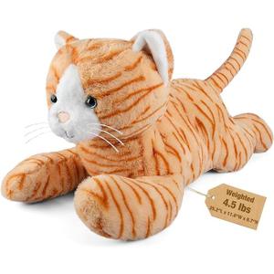 25" & 4.5 lbs Cat Weighted Stuffed Animals for Comfort, Cuddly & Soft Kids' Plush Toy Pillows for Companion, Large Plushies with Removable Ceramsite Bag, Gifts for Adults, Kids, Boys and Girls