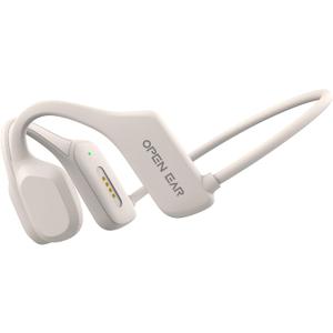 Bone Conduction Headphones,IPX5 Open-Ear Wireless Bluetooth 5.3 Magnetic Charging with Mic, 6Hr Playtime, Waterproof Sweatproof Earphones for Sports, Running, Gym, Hiking, Cycling - White