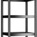 VETALLO Metal Shelves 5 Tier Shelving Units,Estantes para Cocina,Storage Rack Shelf for Kitchen,Garage, Pantry, Closet Organizer, Utility Narrow Racks Carts with Wheels (15.7" L x 11.8" W x 54.3" H)