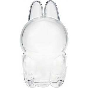 Protective Case for LABUBU Sitting COLA, Clear Acrylic Case Display Box Hard Shell Cover Accessories with Silicone Strap for The Monsters COLA Series Happy Factor - Cola Sit