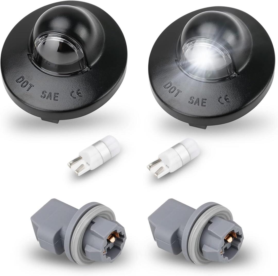 Bestview License Plate Lights,Led Rear Bumper Tag Lamp Bulbs with Socket Housing Cover Assembly Replacement for Ford F150 F250 F350 F450 F550 Superduty Ranger Explorer Bronco Excursion Expedition