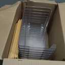 CiWiVOKi 6 Pack Clear Stackable Storage Bins with Bamboo Lids, Trash Bag Holder Dispenser Under Sink Organizer for 4-13 Gal Bags, Plastic Storage Containers for Pantry Bathroom Kitchen Organization