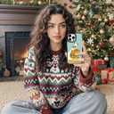 for iPhone 14 Pro Max Case, Whimsical Llama & Sunflower Pattern in Van Gogh Style, Artistic Soft Slim TPU Protective Cover with Shock-Absorbing TPE Strips & Camera Lens Protection for Women (Alpaca)