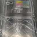 2Pcs Clear Zipper Hard Pouches Hard Shell Zipper Case, BIiss Plastic Bins for Organizing, Makeup Case & Lidded Storage Bins Organizer for Storage Cosmetics, Puzzles, 8.7 x 6.3 x 2.4 Inch