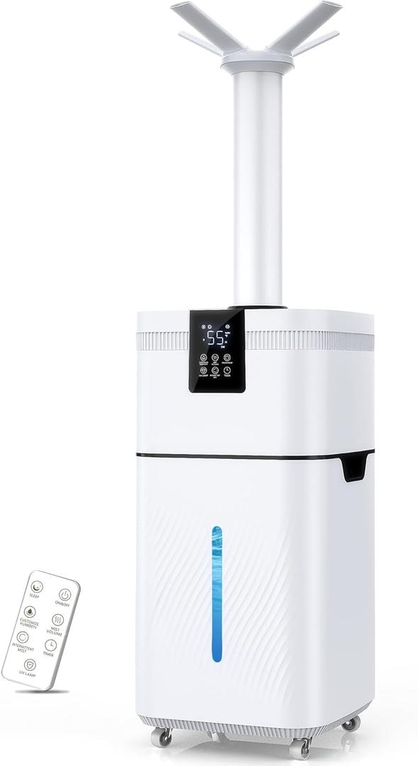 Lovlivi 30L/ 7.93Gal Commercial Humidifier Large Room 4200 sq.ft, Whole House Humidifiers 3000ml/ H Mist Output, Cool Mist Industrial Humidifiers for Home, Plants, Office, Warehouse, Greenhouse