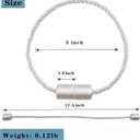 4 Pack White Strong Magnetic Curtain Tiebacks Outdoor Elegant Decorative Tie Backs Modern Rope Tiebacks for Drapes Window Curtain Holdbacks for Draperies