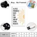 Motivational Phrases Wall Art Prints Inspirational Wall Decor A Little Progress Each Day Can Add Up To Big Results Progress Quote Poster for Living Room Office Classroom Decor 8x12in Unframed