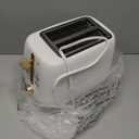 West Bend Timeless 2-Slice Toaster with 7 Browning Levels, Bagel/Waffle/Defrost Settings, High-Lift Lever, Anti-Jam, Easy-Clean Crumb Tray, 2-Slice, White/Gold