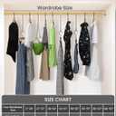 Supforce Closet Rods for Hanging Clothes, 17 to 69 Inches Stepless Adjustable Metal Closet Rod, 1.3 Inches Heavy Duty Clothes Hanging Rod for Closet Wardrobes Laundry RV, Golden