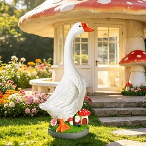 Porch Goose,23 inch Large Porch Goose Statue,Resin Porch Goose Statue