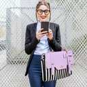 MATEIN Laptop Tote Bag for Women, 15.6 inch Cute Computer Sleeve Case Briefcase with RFID Pocket for Nurse Teacher, Lightweight Messenger Carrying Shoulder Handbag, Sister Gift for Office Work, Purple