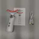 Dopsikn 9in1 RedLightTherapyforFaceandNeck, Portable Facial Massager Tool with Adjustable Vibration & Thermals for Wrinkles, Double Chin, White